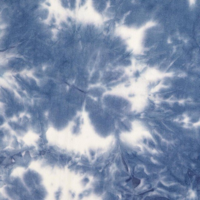 Viscose linen tie-dye denim blue