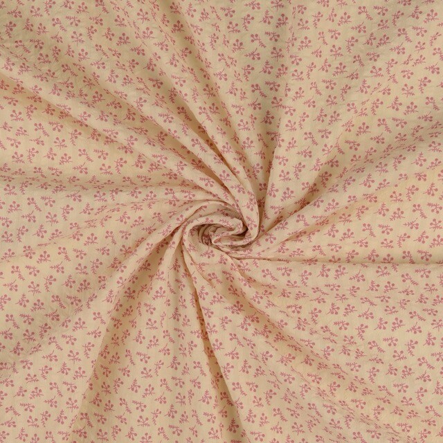 Seersucker vintage flowers pink