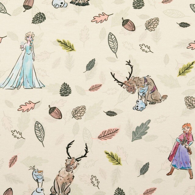 Cotton jersey digital print frozen pink