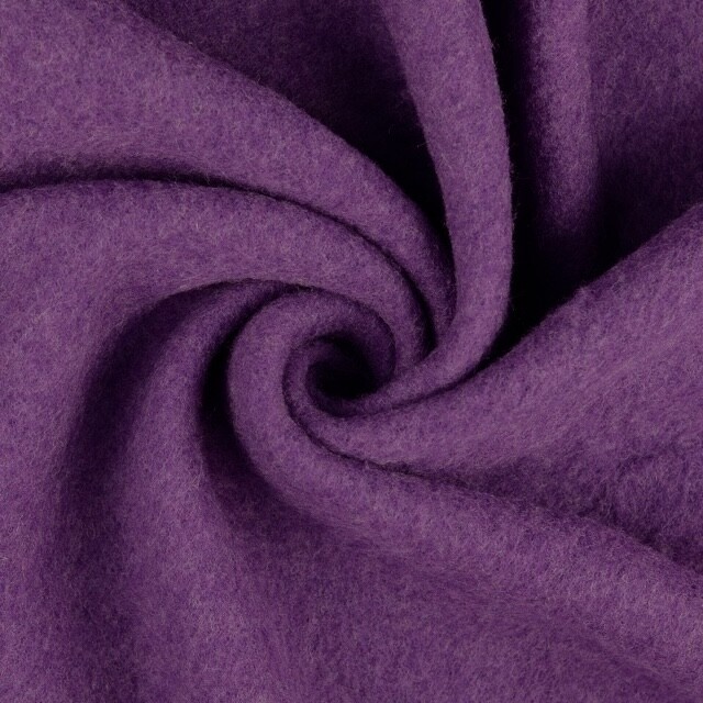 Wool fleece solid purple