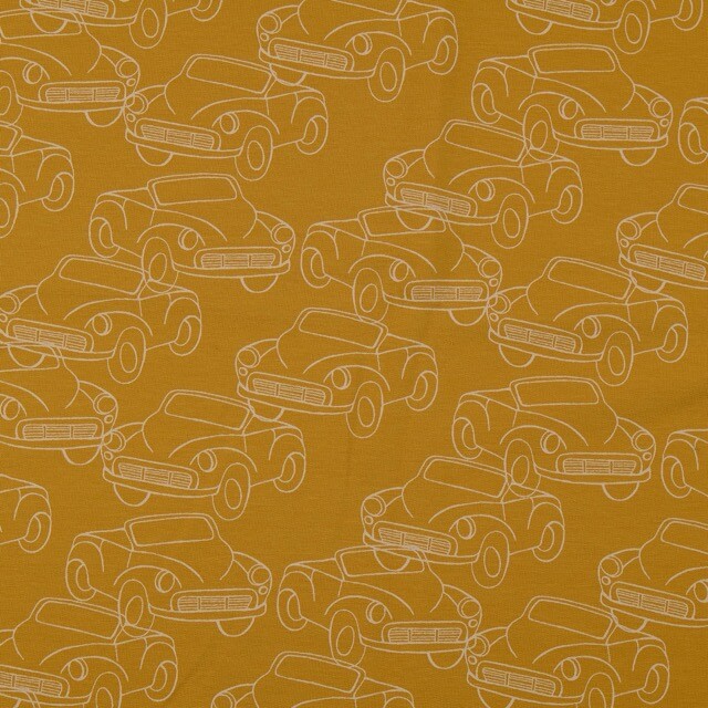 French terry brushed vehicles ocher
