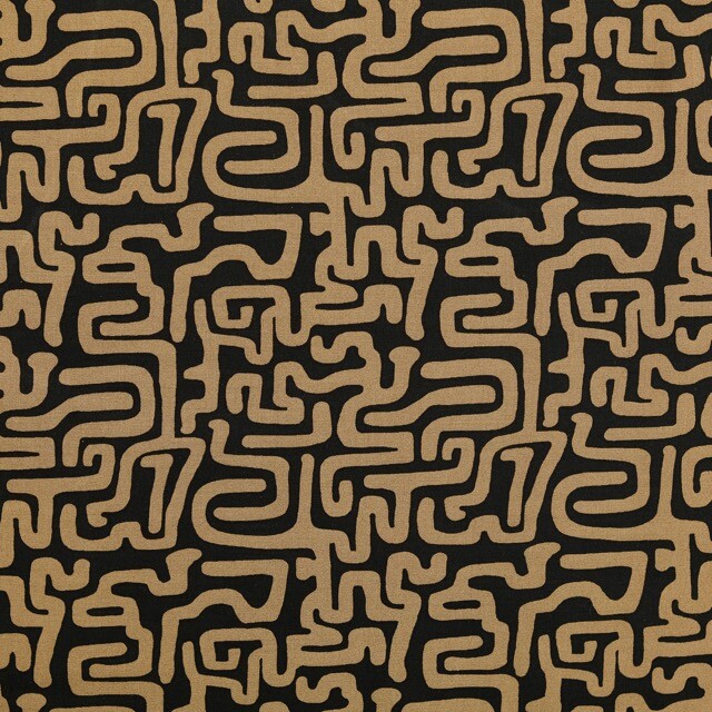 Viscose poplin abstract brown/black