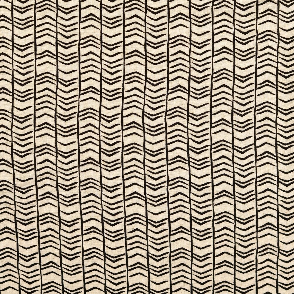 Viscose linen geometric offwhite