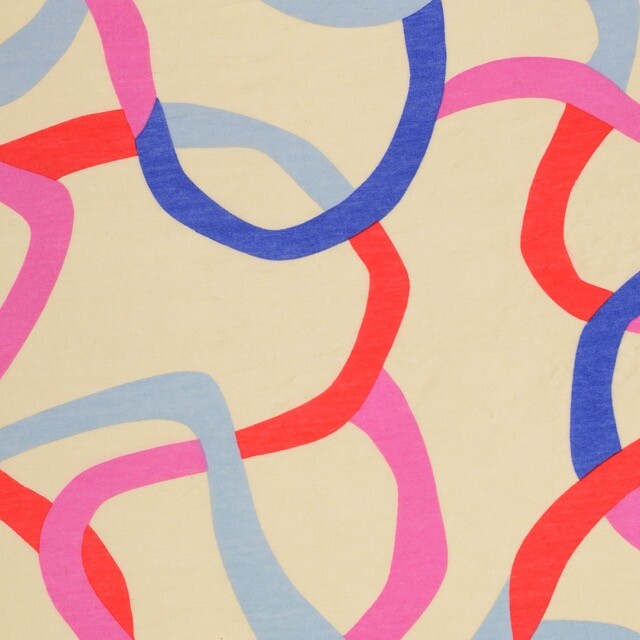 Viscose nylon abstract multicolor