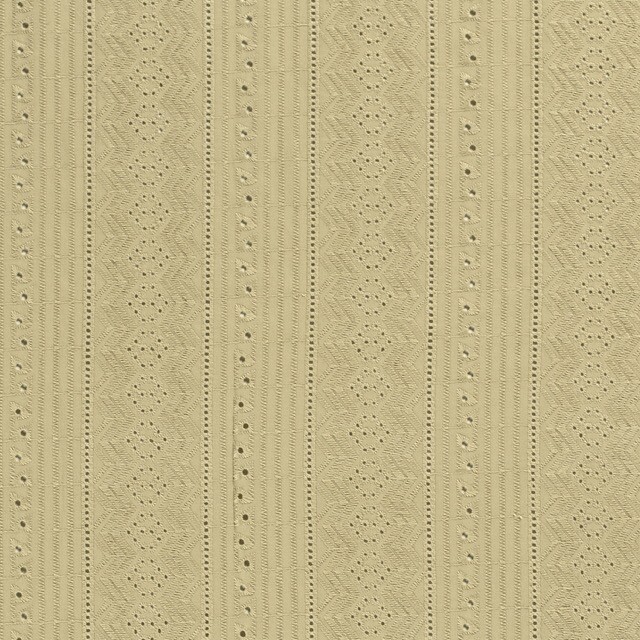 Cotton voile embroidered abstract olive green