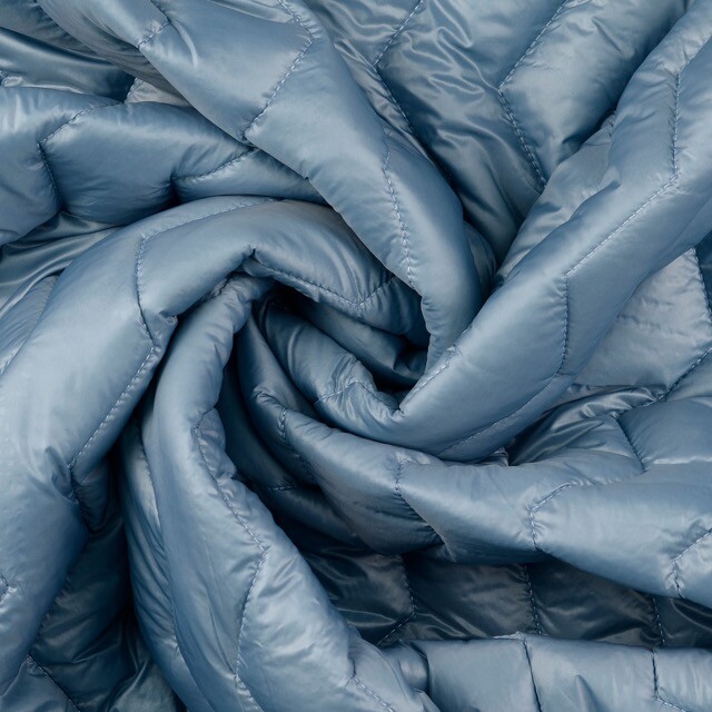 Quilted fabric zigzag light petrol