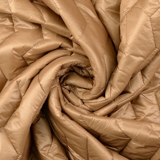 Quilted fabric zigzag beige