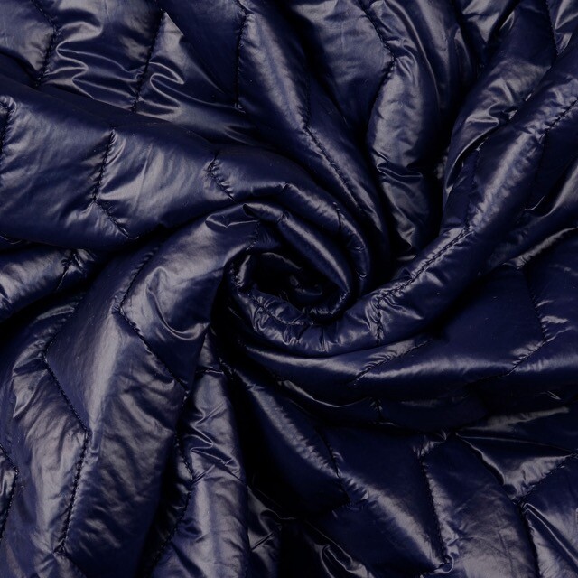 Quilted fabric zigzag navy