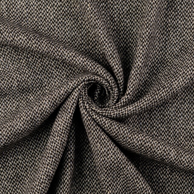 Mantel tweed melange geometric black/grey