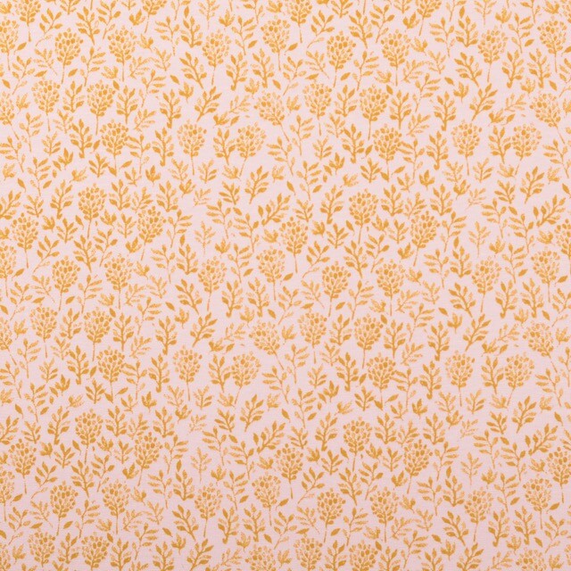 Cotton jersey flowers yellow