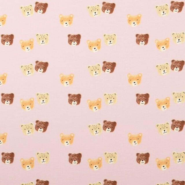 Cotton jersey bears light pink