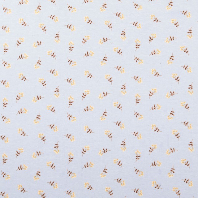 Cotton jersey flowers sky blue