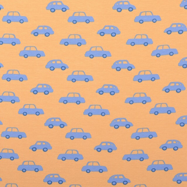 Cotton jersey cars blue