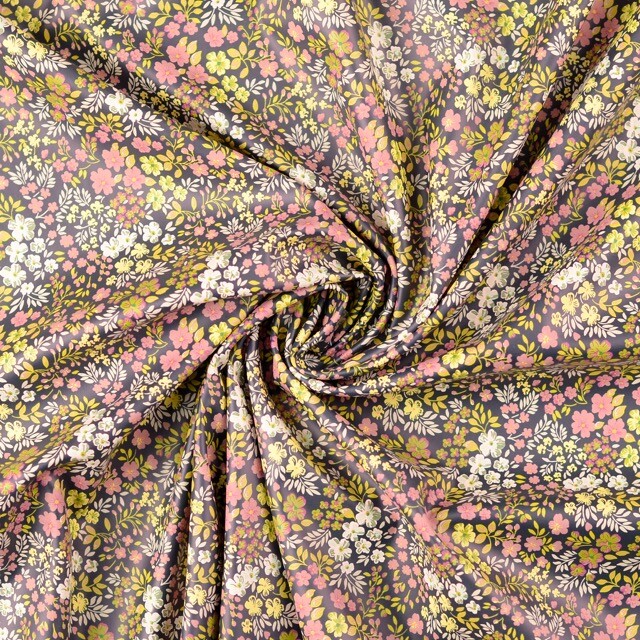 Raincoat fabric digital print flowers pink