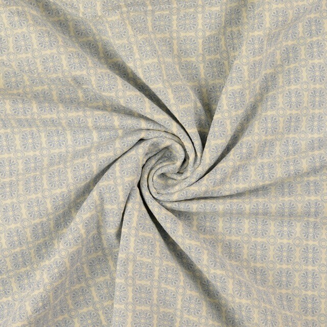 Seersucker geometric blue