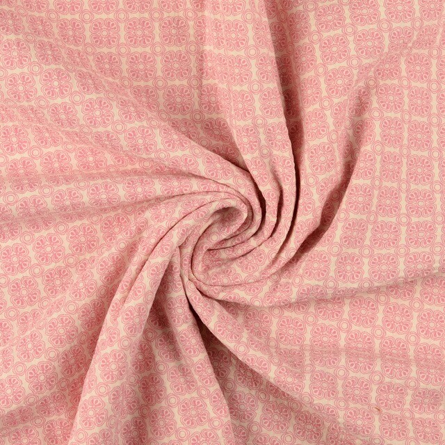 Seersucker geometric pink