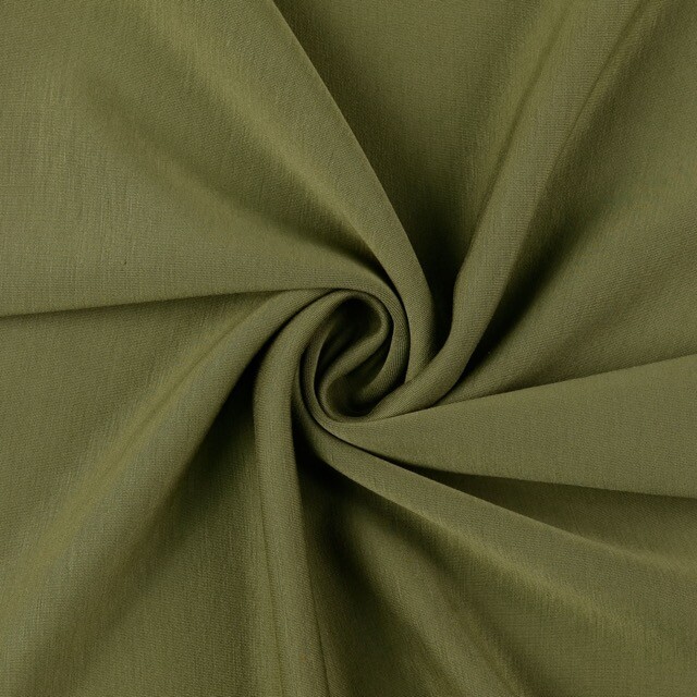 Scuba fabric yarn dyed solid olive green