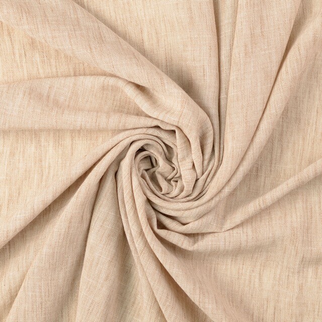 Linen look fabric solid beige