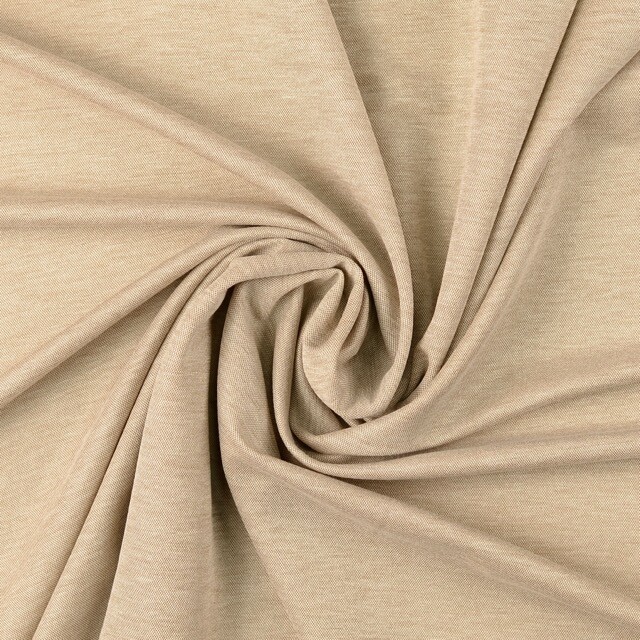 Heavy knit melange yarn dyed solid beige