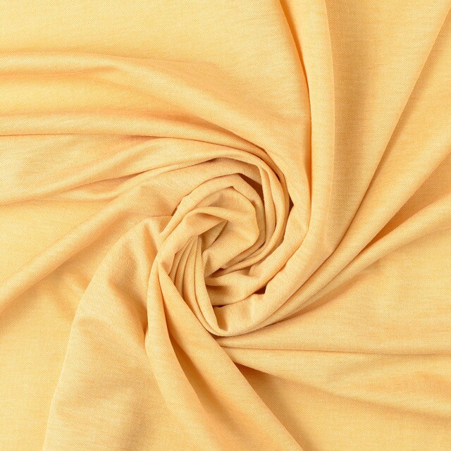 Heavy knit melange yarn dyed solid ocher