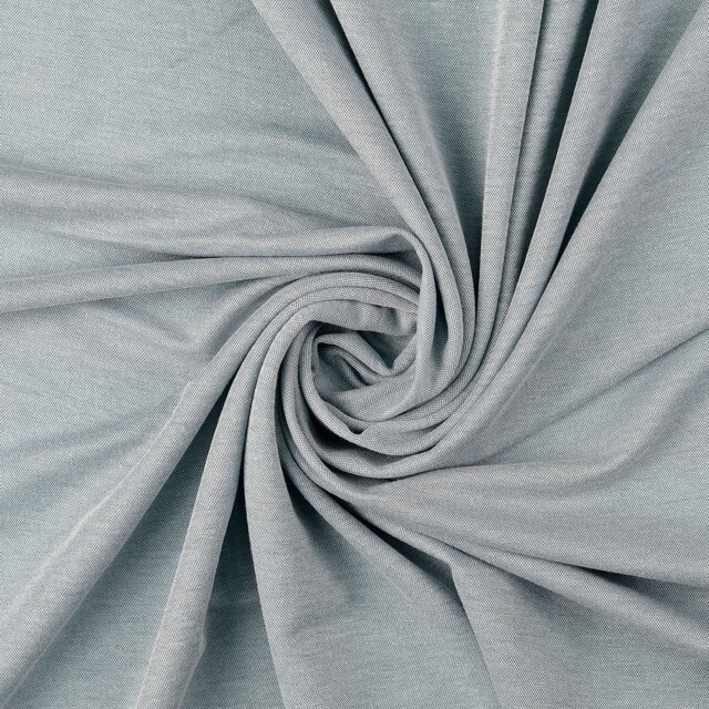 Heavy knit melange yarn dyed solid petrol