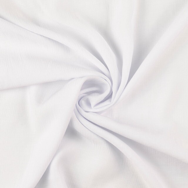 Viscose poplin crushed solid white