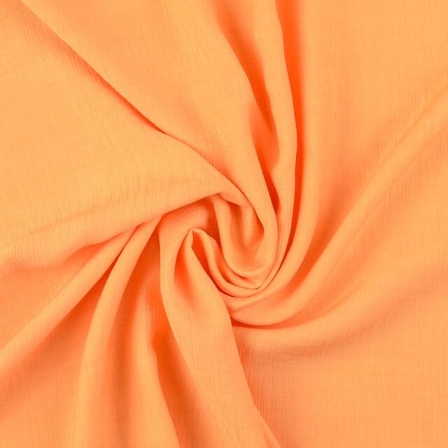 Viscose poplin crushed solid apricot