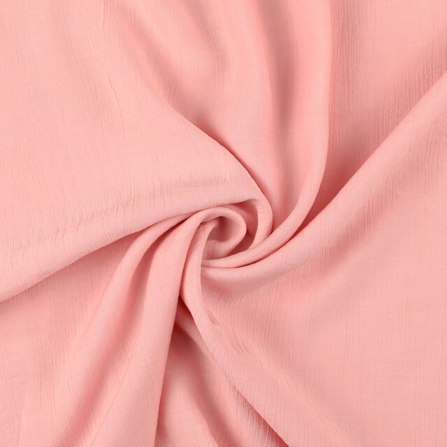 Viscose poplin crushed solid light pink