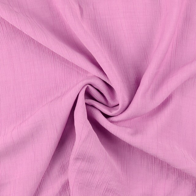 Viscose poplin crushed solid pink