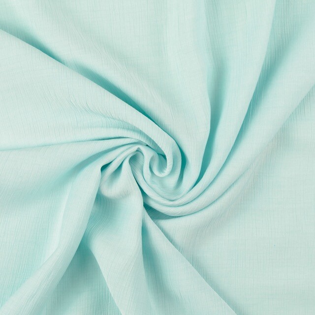 Viscose poplin crushed solid turquoise