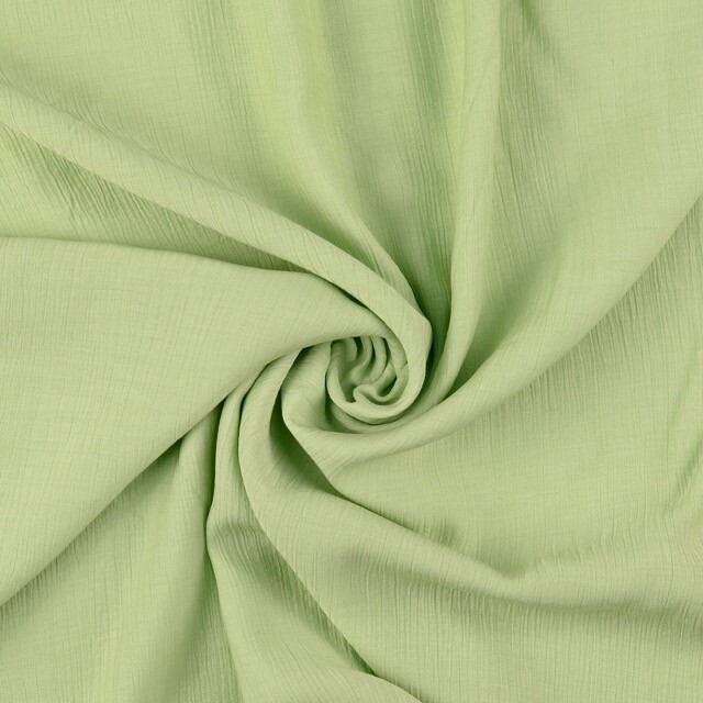 Viscose poplin crushed solid old green