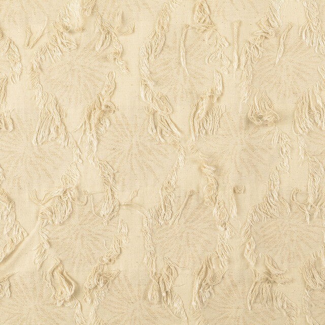 Cotton poplin embroidery flowers nude