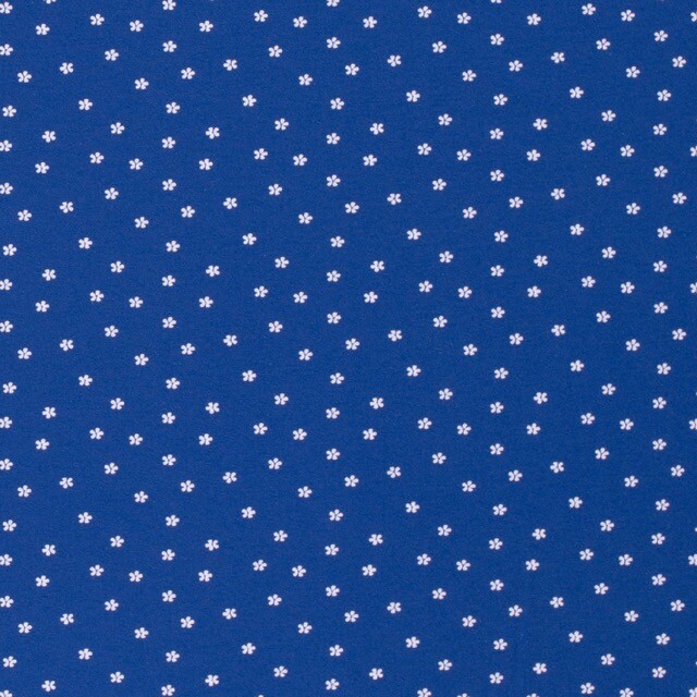 cotton jersey flowers cobalt