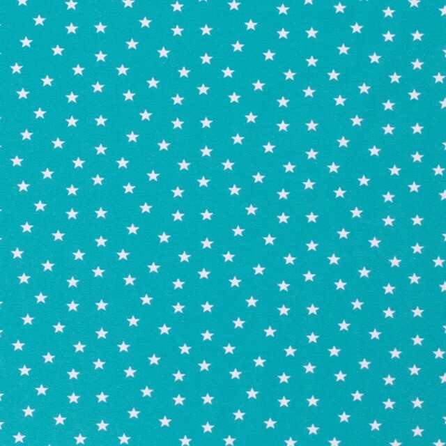 Cotton jersey stars turquoise