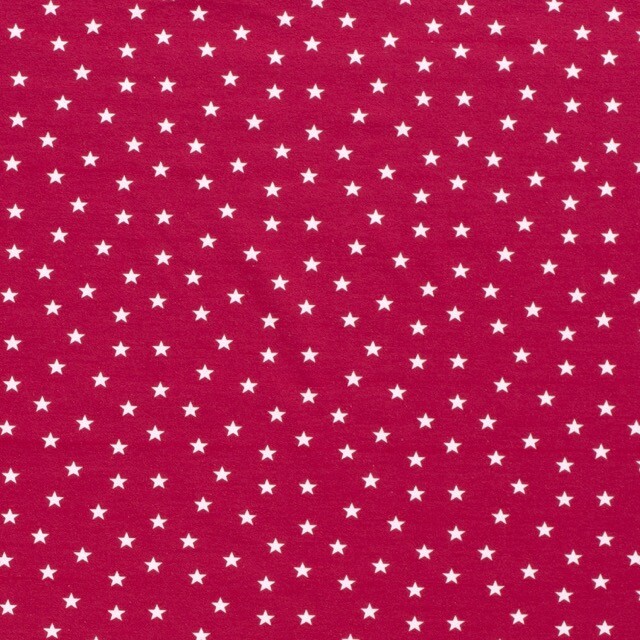 Cotton jersey stars fuchsia