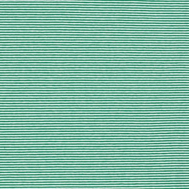 Cotton jersey striped 2mm green