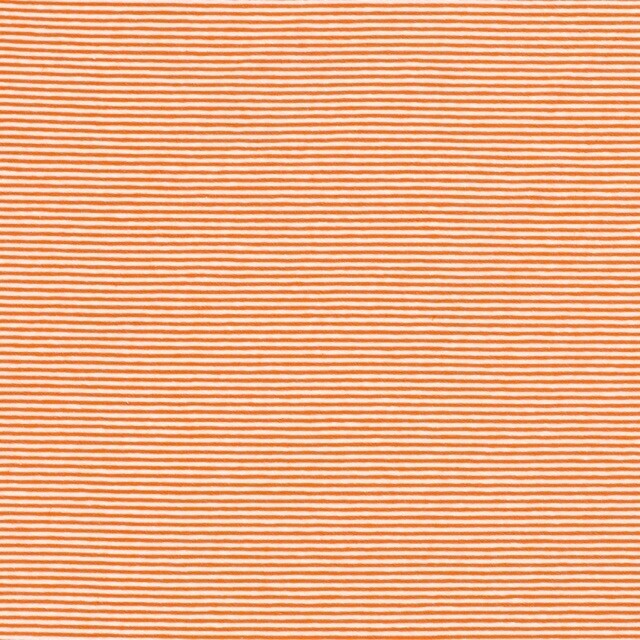Cotton jersey striped 2mm orange