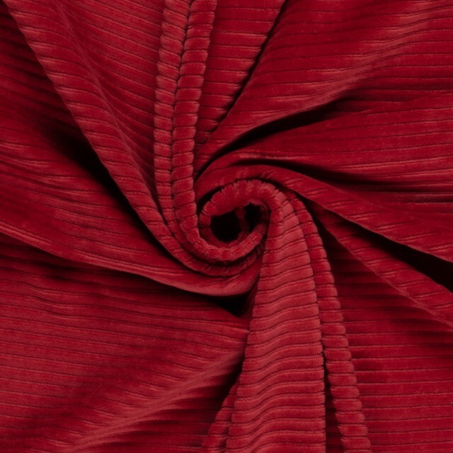 Nicky ribbed jersey coarse dark red
