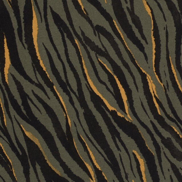 Viscose jersey tiger khaki green