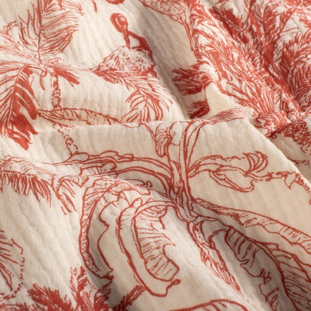 Cotton muslin jungle red