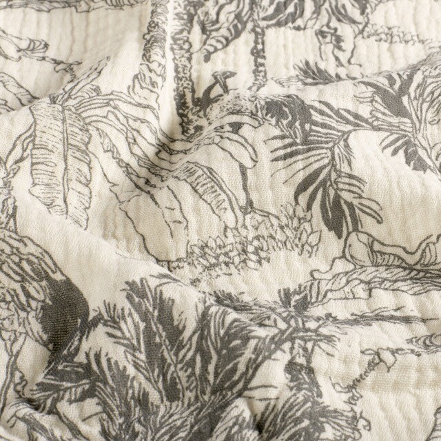 cotton muslin jungle grey