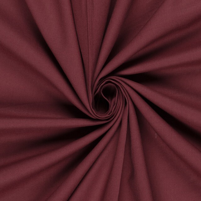 Cretonne cotton premium solid wine-red