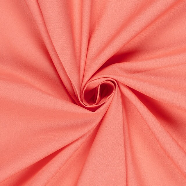 Cretonne cotton premium solid coral