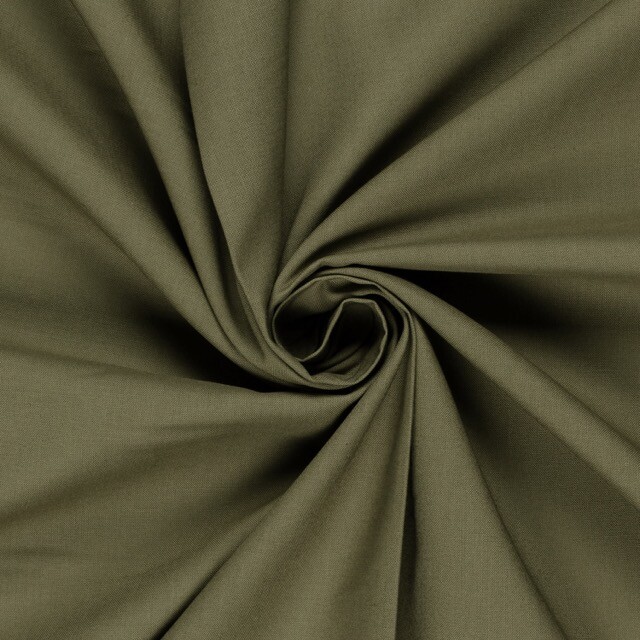 Cretonne cotton premium solid khaki green