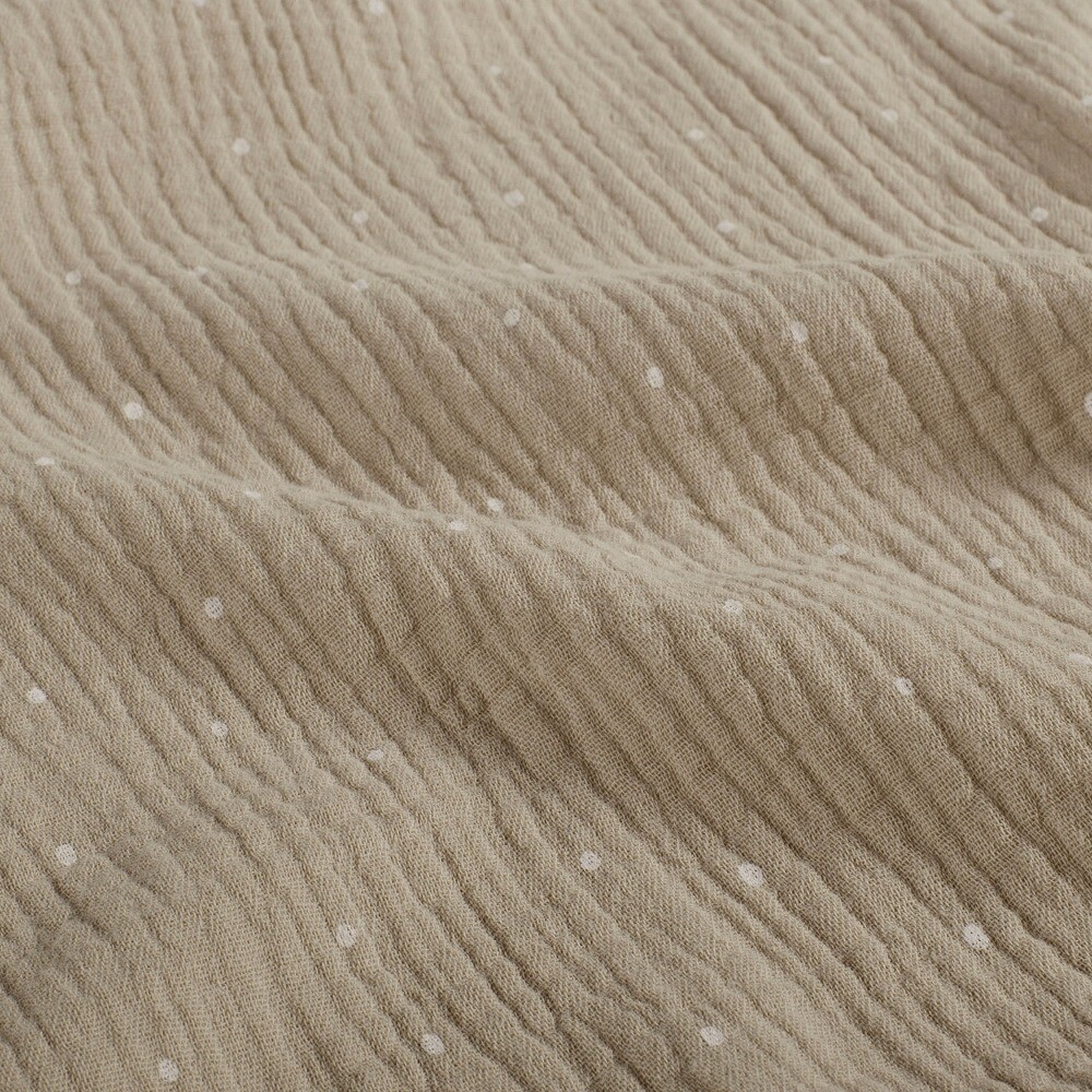 Cotton muslin dots beige