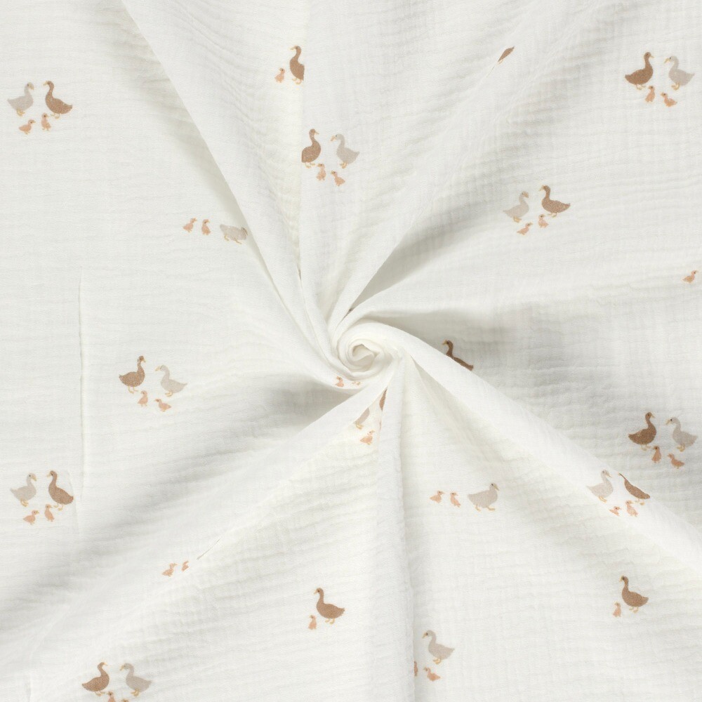 Cotton muslin ducks offwhite