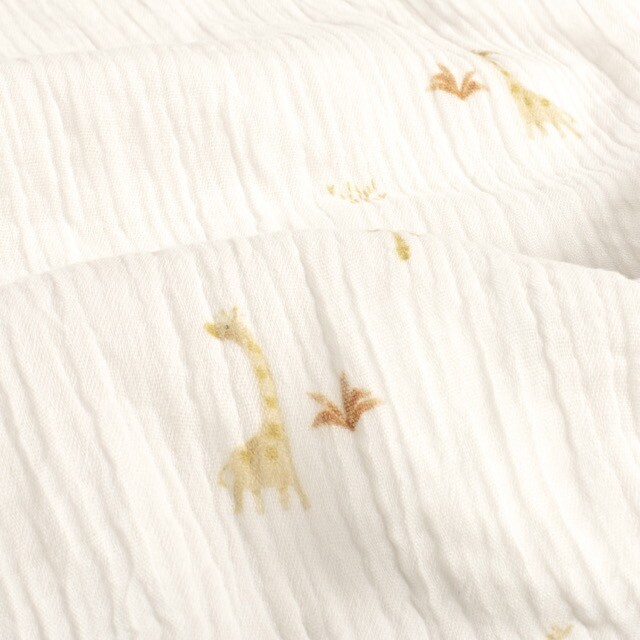 Cotton muslin digital printed safari offwhite