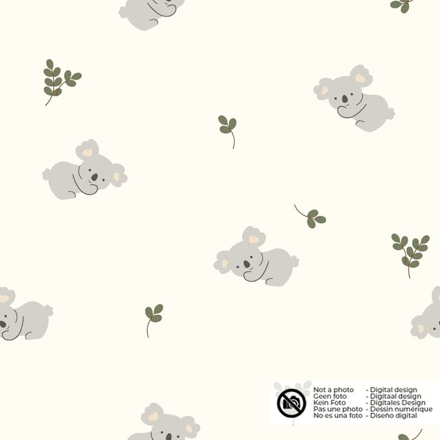 Cotton jersey koalas offwhite