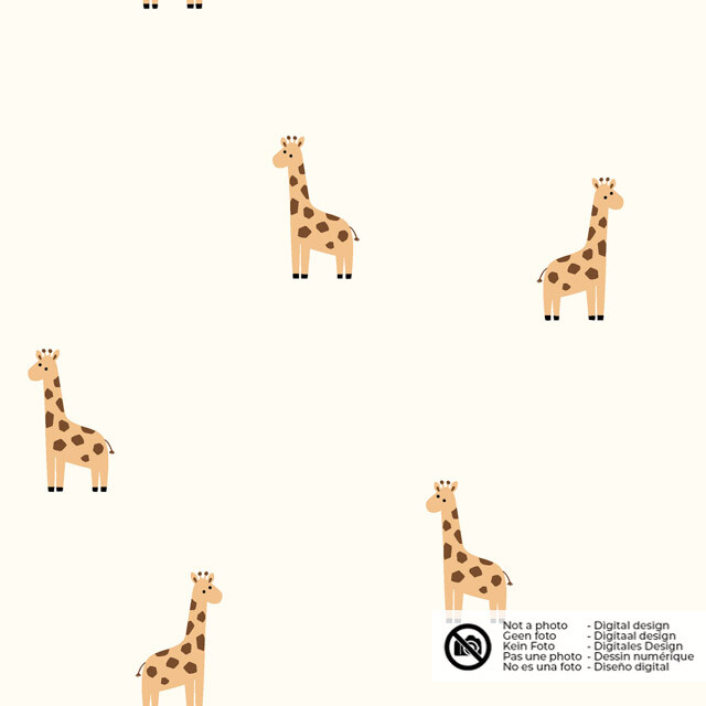Cotton jersey giraffes offwhite