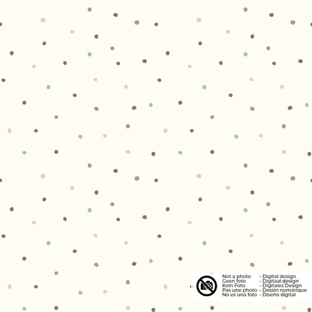 Cotton jersey dots offwhite